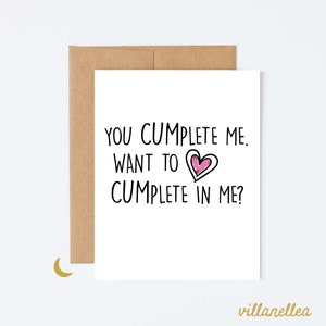 Tarjeta de amor sucio, tarjeta de San Valentín obscena, tarjeta de aniversario para esposo, tarjeta de San Valentín sucia para novio, tarjeta para él