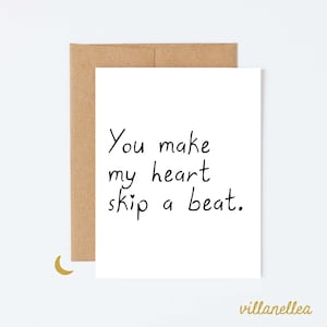 Carte d'amour romantique pour lui, carte pour petit ami, carte d'anniversaire, tu fais battre mon cœur