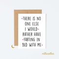 Funny Valentines Day Card for Him, Funny Love Card For Boyfriend, Funny Anniversary Card, fart in bed
