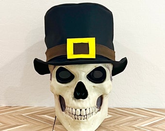 12ft Skeleton Thanksgiving Pilgrim Hat