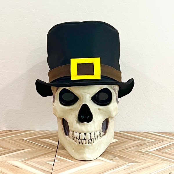 12ft Skeleton Thanksgiving Pilgrim Hat