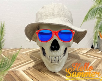 12ft Skeleton Summer Hat with FREE Skelly Size Sunglass