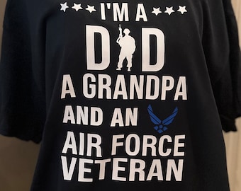 Air Force Veteran Dad Grandpa T-Shirt