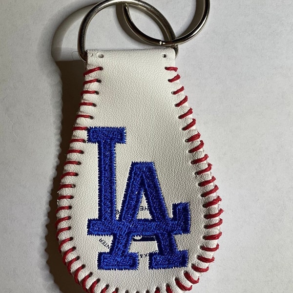 LA Dodger’s Leather Baseball Keychain