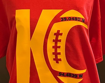 Kansas City Football Stadium Coordinates T-Shirt