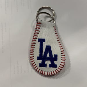 LA Dodger’s Leather Baseball Keychain