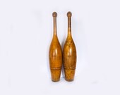 Vintage Indian Club Exercise Juggling Wooden Pins - 4 Pounds