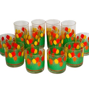 Washington Cocktail Glasses Tulips Flowers Highball  Rocks/Double Old Fashioned Pasinski