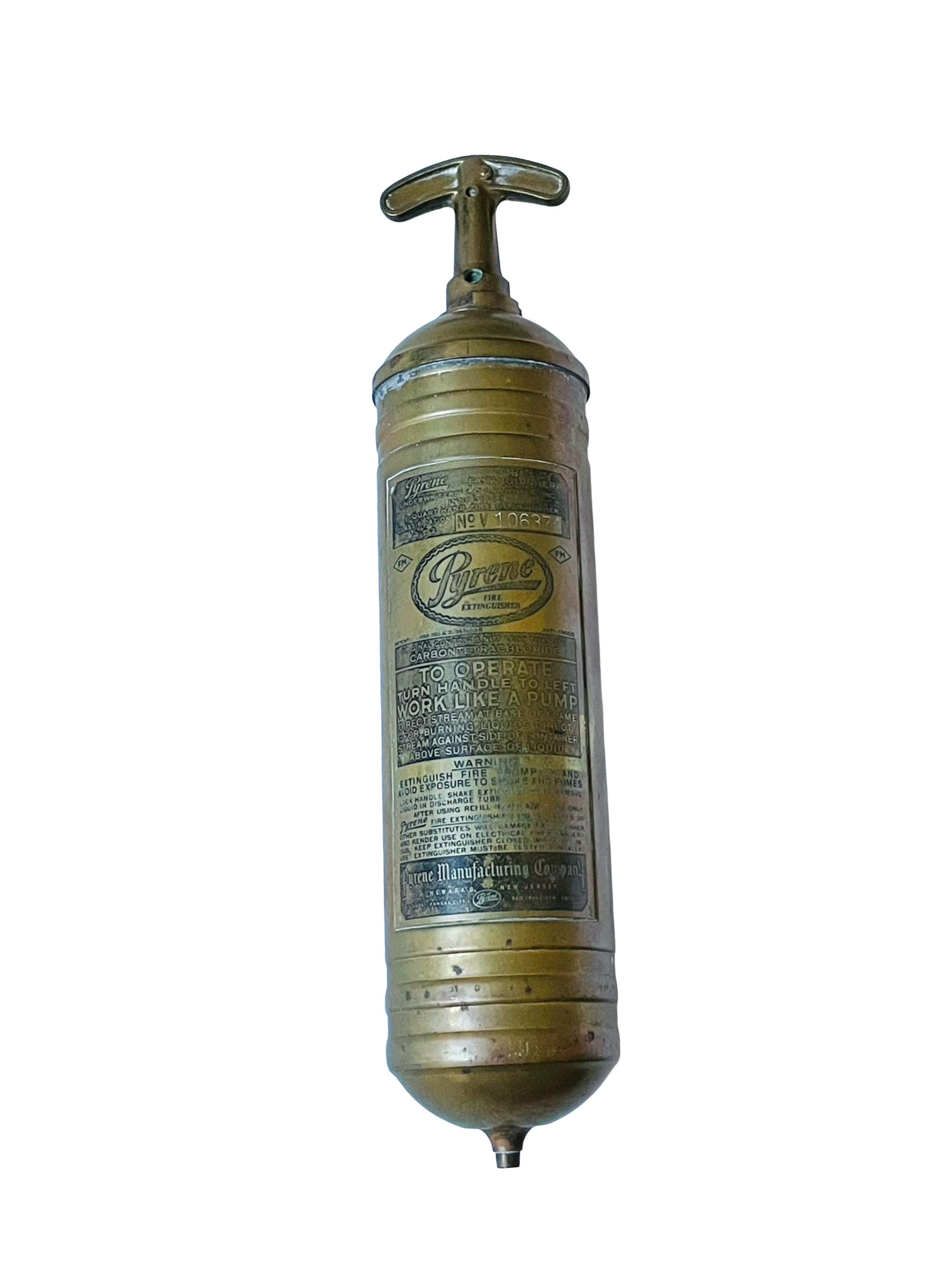 Vintage Brass Fire Extinguisher - Etsy