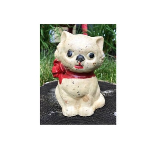 Vintage Hubley Cast Iron Kitten / Cat Bank