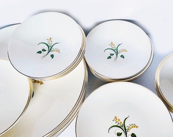 MidCentury Knowles Forsythia China Dinnerware Mixed Pieces Plates Bowls