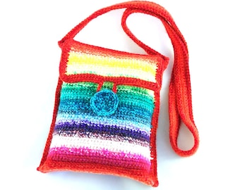 Gehäkelte Tasche Rainbow