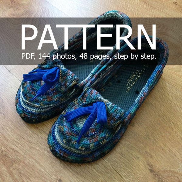 Crochet Moccasins on flipflops soles Pattern