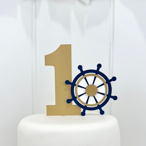 Rainlemon Nautical 1st Birthday High Chair Banner - Anchor & Sailor Bunting Garland, Jute Burlap, 2 Meters