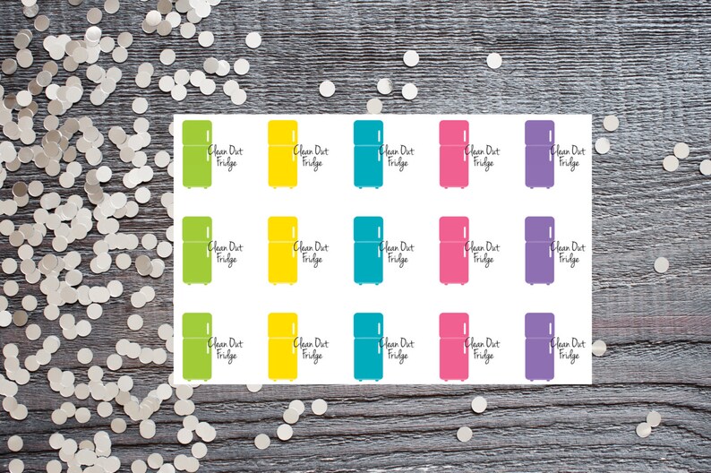 Clean Out Fridge Reminder Stickers™Planners-Large Name | Etsy