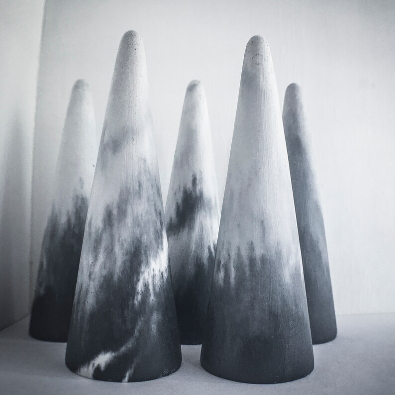 Concrete ring holder Ring holder Jewelry holder Ring cone set of three Marbled Ring Holder Jewelry display gift under 50 dollars
