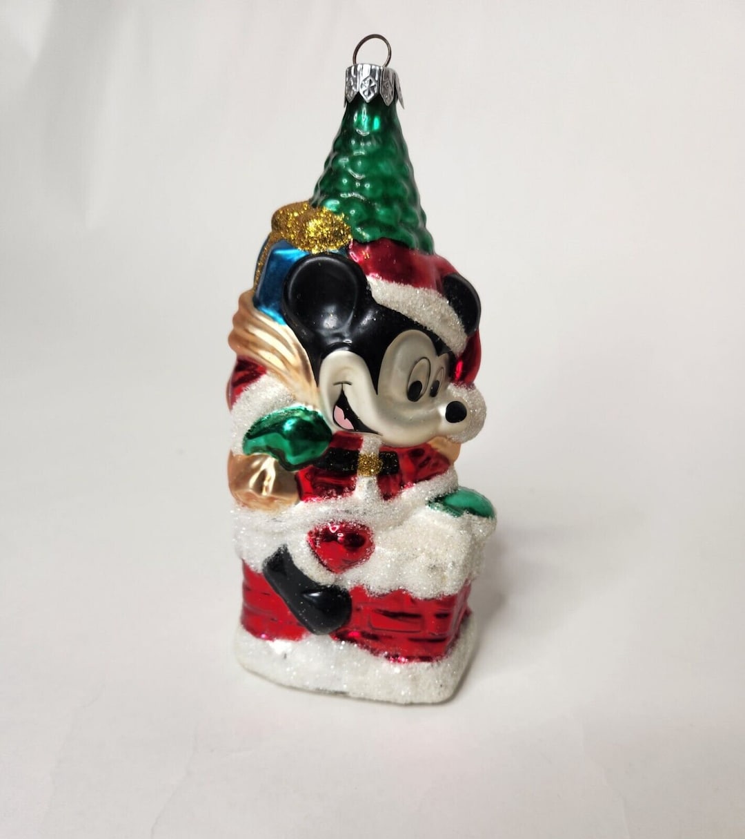 European Style Glass Mickey Mouse Ornament Blown Glass - Etsy