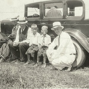 Vintage Car and Family Instant Download
