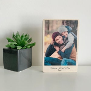 Personalised Wooden Photo Block Father's Day Gift - Photo Block - Father's Day Photo Block - Wooden Photo Block - First Father's Day