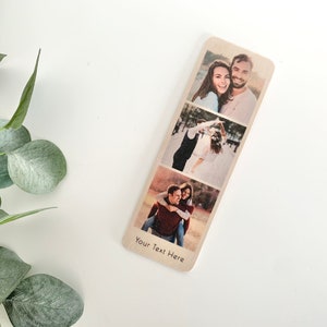 Personalised Photo Bookmark - Unique Wooden Photo Bookmark - Photo Booth Style - Book Lover Gifts