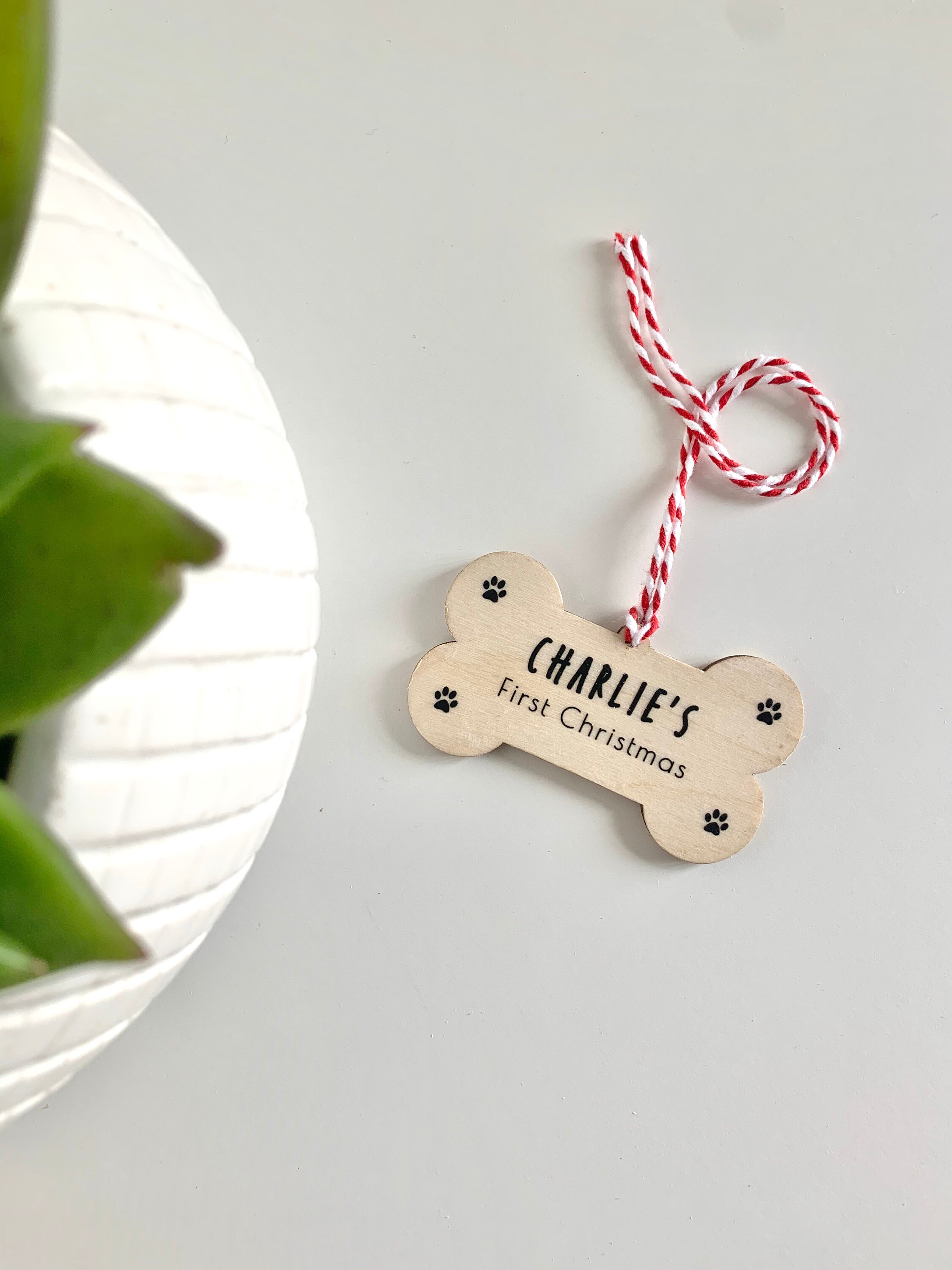Personalised Dog Bone Wooden Christmas Tree Decoration Etsy UK