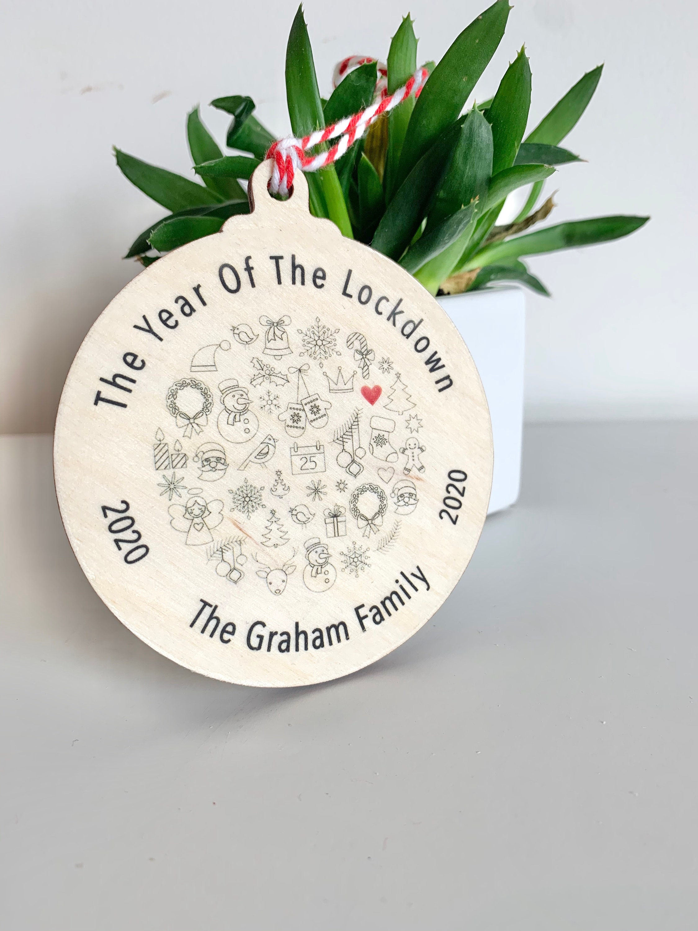 Lockdown Christmas Bauble 2020 Christmas Keepsake Etsy