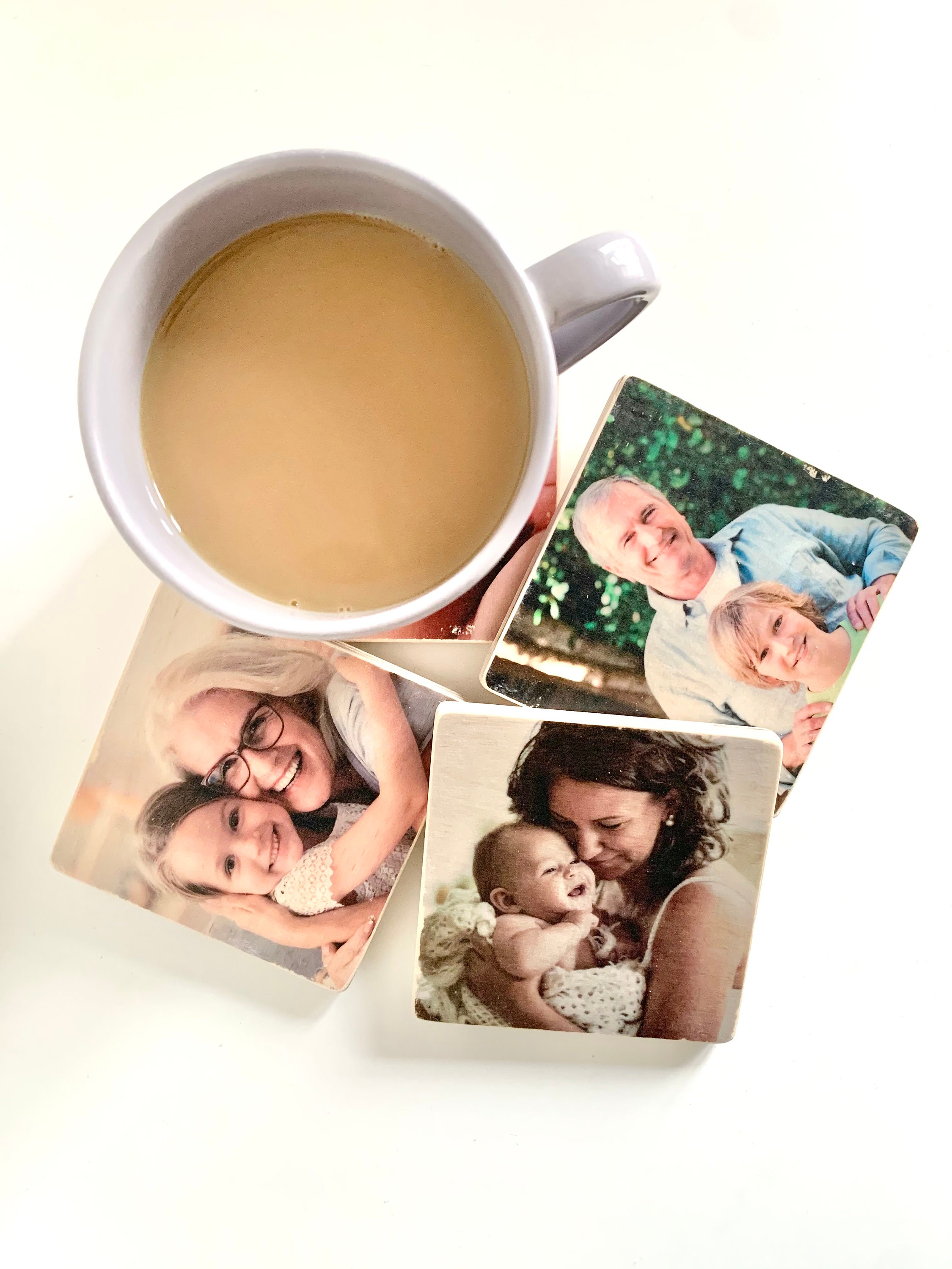 Set of 4 Photo Coasters Personalised Photo Coasters Ideal Etsy