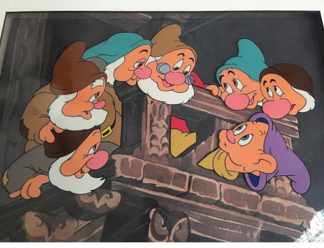 Disney Animation Art Snow White the Prince the Seven Dwarfs