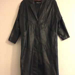 Wilsons Black Genuine Leather Thinsulate Dress Coat Small