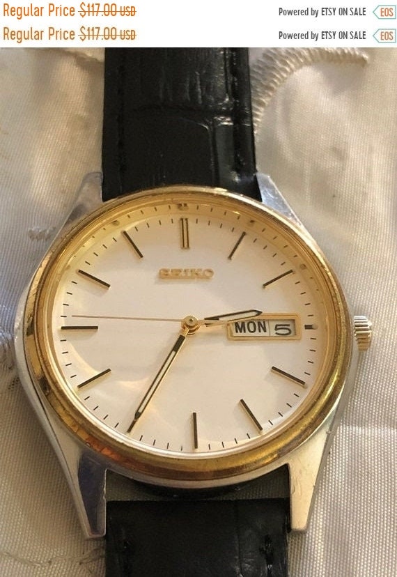 hævn Compose Gennemsigtig Vintage 1980 Seiko Quartz Japan Quick Set Watch 7N43-9048 - Etsy