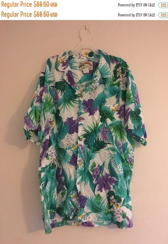 Vintage Paradise Found Hawaiian Camp Aloha Shirt P