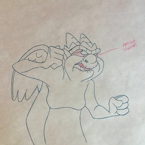 Original Disney Hunchback Of Notre Dame Laverne Animation Production Drawing 1996