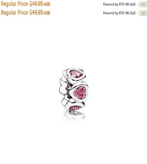 Genuine PANDORA Space in My Heart Pink Charm 791252czs