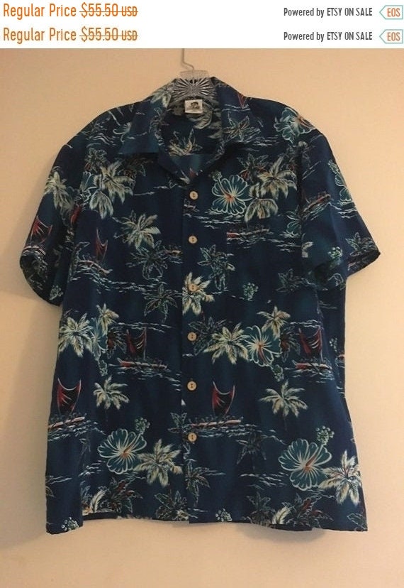 KENNINGTON 80年代 虎柄 Aloha Shirt Vintage Kennington Hawaiian Shirt Hula Girl Floral Aloha