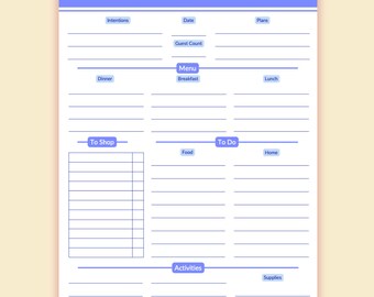 Editable Shabbat planner to prep, organize, and simplify your Fridays and Saturdays