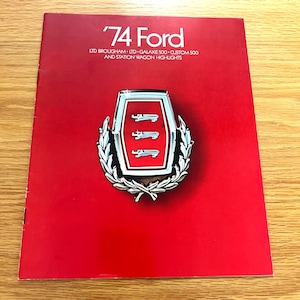 1974 Ford LTD - LTD Brougham / LTD / Galaxie 500 / Custom 500 - Original Dealer Sales Brochure - 8 1/2&quot; x 11&quot; - 24 pages
