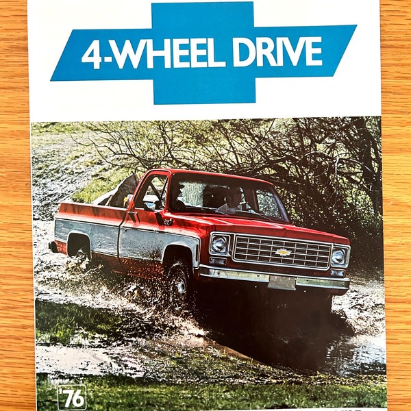 1976 Chevrolet Trucks - 4WD Pickups / 4WD Blazer / 4WD Suburban - Original Dealer Showroom Sales Brochure - 8 1/2" x 11" - 6 pages
