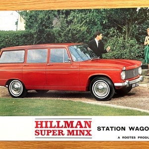 1965 Hillman Super Minx Station Wagon - Original Dealer Showroom Sales Brochure - 11 1/2&quot; x 8 1/4&quot; - 4 pages