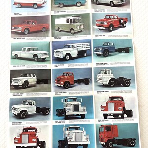 1968 Dodge Trucks - Original Dealer Brochure/Poster - 8 1/4" x 11" - opens to 24 1/2" x 33"