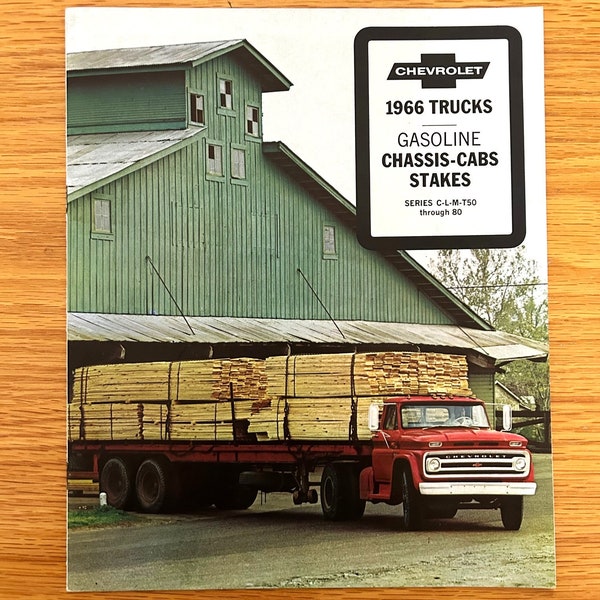 1966 Chevrolet Trucks - Gasoline Chassis-Cabs-Stakes - Original Dealer Showroom Sales Brochure - 8 1/2" x 10 1/4" - 16 pages