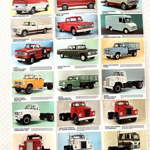 1971 Dodge Trucks - Original Dealer Brochure/Poster - 11" x 8 1/4" - opens to 24 1/2" x 33"