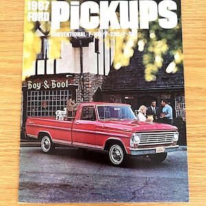 1967 Ford Pickups - F100 - F250 - F350 - 4 Wheel Drive - Original Dealer Showroom Sales Brochure - 8 1/2&quot; x 11&quot; - 12 pages