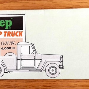 1962 Jeep 4-Wheel Drive Truck Sales Brochure: Original Dealer Showroom