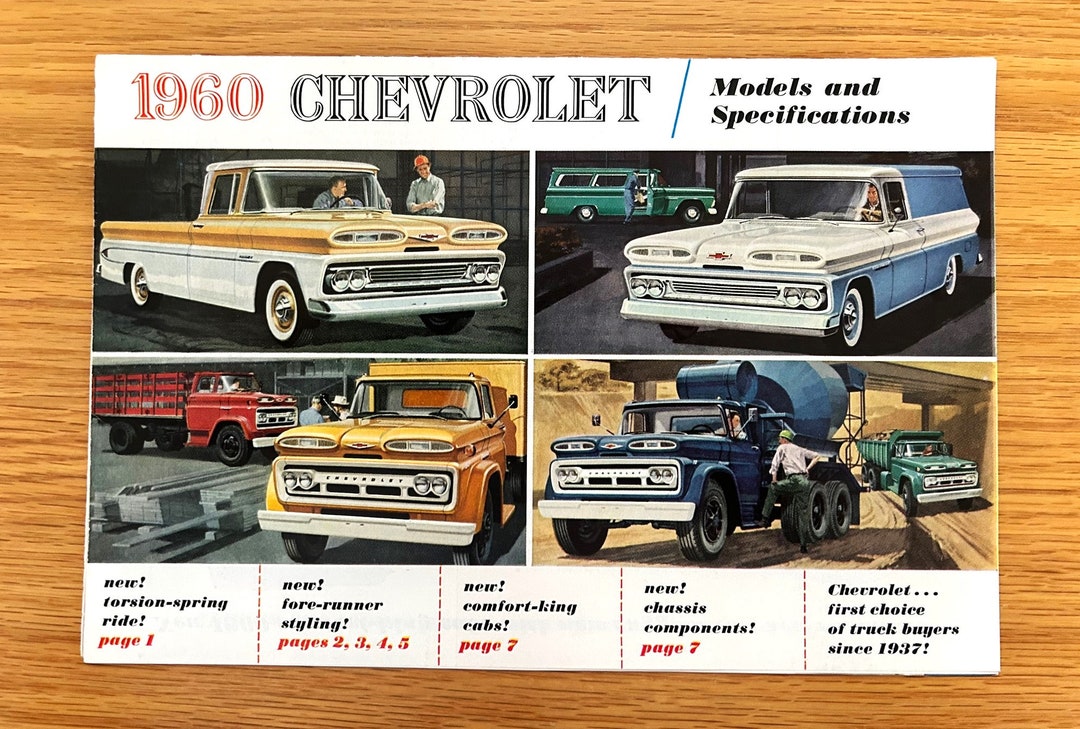 1960 Chevrolet Trucks Sales Brochure: Original Dealer Showroom Brochure
