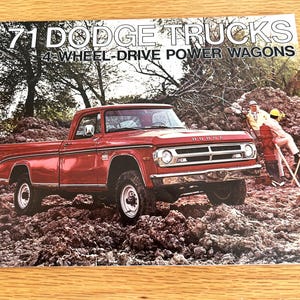 1971 Dodge Trucks 4 Wheel-Drive Power Wagons - Original Dealer Sales Brochure - 11" x 8 1/2" - 4 pages