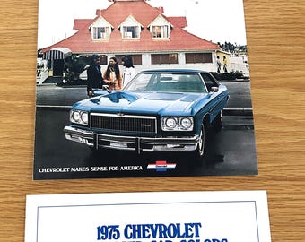 1975 Chevrolet - Caprice / Impala / Belair - Original Dealer Sales Brochure and Color Chart From 1975