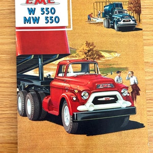 1958 GMC W550 Truck Sales Brochure: Original Dealer Showroom
