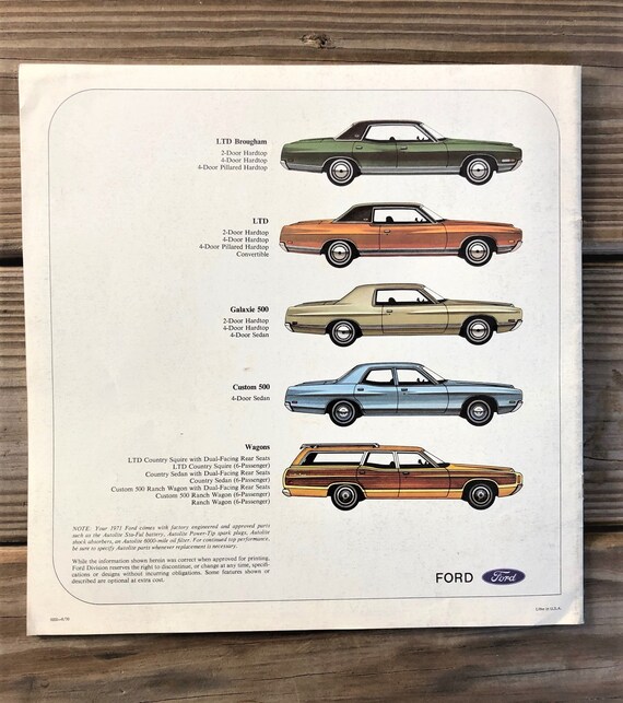 1969 Ford Falcon Fairlane Country Squire Wagon Color Brochure Catalog Prospekt 
