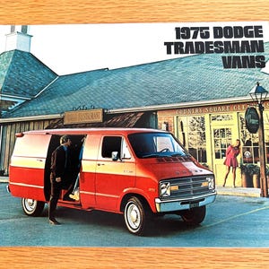 1975 Dodge Tradesman Van - Original Dealer Showroom Sales Brochure - 11" x 8 1/2" - 12 pages