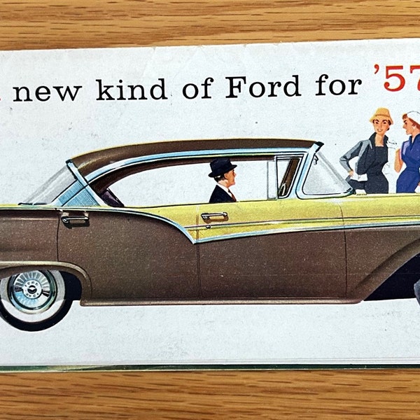 1957 Ford - Original Dealer Showroom Sales Brochure - 10 1/2" x 8 1/4" - 8 pages